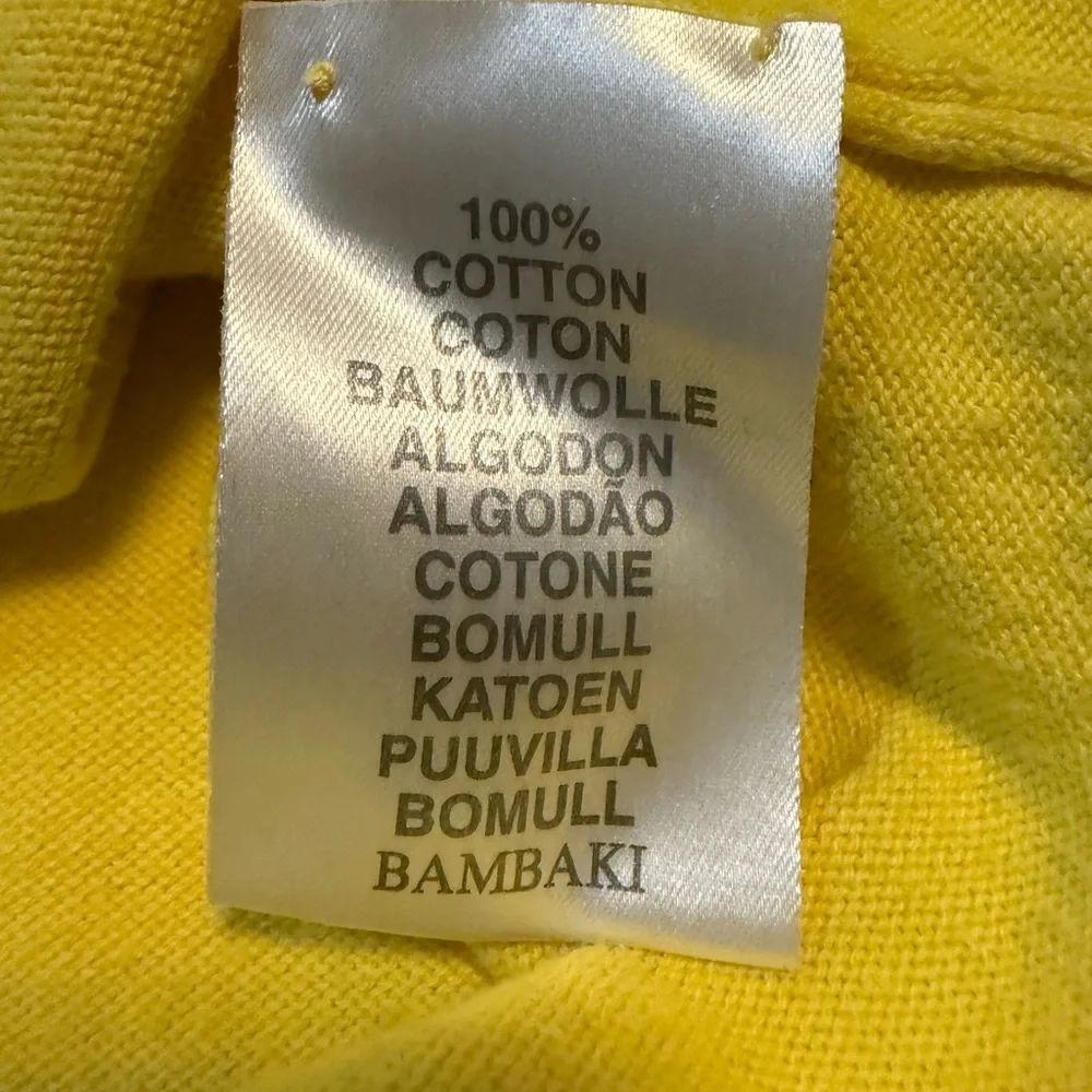 BURBERRY London Yellow Cotton Top Large Pullover Made in Italy‎ (0028) A7 - Picture 4 of 9